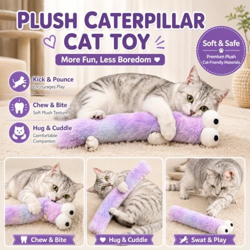 Ysenchan Cat Kicker Toy, Catnip Plush Toy for Indoor Cats, Interactive Play - Image 3