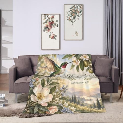 Hummingbird Blanket Christian Throw Stuff Gifts for Women 60"x50" - Image 6