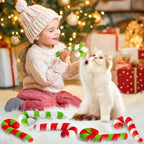 MALLMALL6 6Pcs Christmas Candy Cane Catnip Toys Gift for Indoor Chew Bite Kick Catmint Pet Supplies, Cute Interactive Toy for Cat Lover Xmas Presents (Tricolor) - Image 6