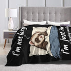 Sleepy Ferret Blanket Throw Gift for Girls Women 60"X50" - Image 6