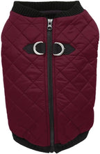 Gooby Fashion Vest Dog Jacket - Purple, X-Small - Warm Zip Up Dog Bomber Vest with Dual D Ring Leash Water Resistant for Small to Medium Dogs