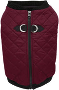 Gooby Fashion Vest Dog Jacket - Purple, Large - Warm Zip Up Dog Bomber Vest with Dual D Ring Leash Water Resistant for Small to Medium Dogs