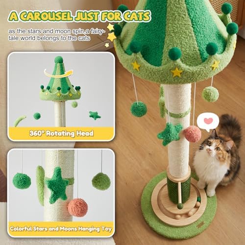 51'' Extra Tall Cat Scratching Post,Heavy Duty Thick Sisal for Indoor Adult - Image 4