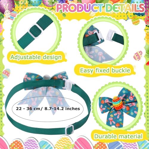 Huhumy 50 Pcs Easter Dog Bow Ties Easter Dog Collars Bulk - Image 5