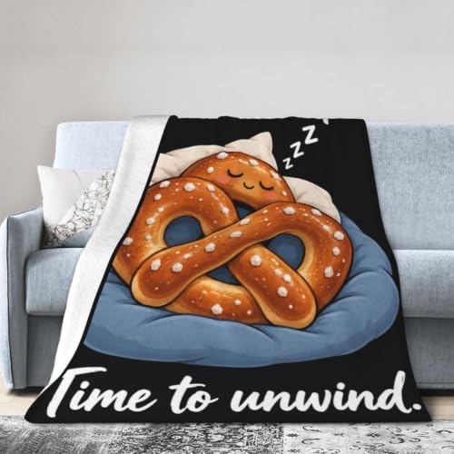 Sleepy Pretzel Blanket Throw Gift for Girls Women 60"X50" - Image 4