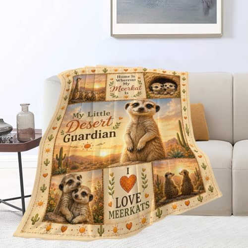 Meerkat Blanket for Girls Women 80"X60" - Image 5