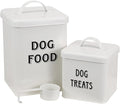 Morezi Farmhouse Dog Food Storage Container with Lid and Scoop, Pet Food and Treats Holder, Sturdy Canister Tins for Kitchen Countertop and Shelf, Great Gift for Pet Owners, 5 lbs