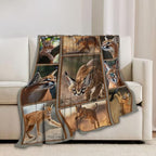 Caracal Blanket African Caracal Animal Lover Throw Blankets Gifts for Girls Boys Kids Soft Cozy Fleece Plush for Couch Sofa Bed 80"x60" - Image 2