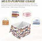 Bolaz Storage Bins with Lids and Handles,National Flag Cat Pattern Storage Box Basket with Cover Collapsible Organizer Containers for Home Closet, Shelves - Image 7