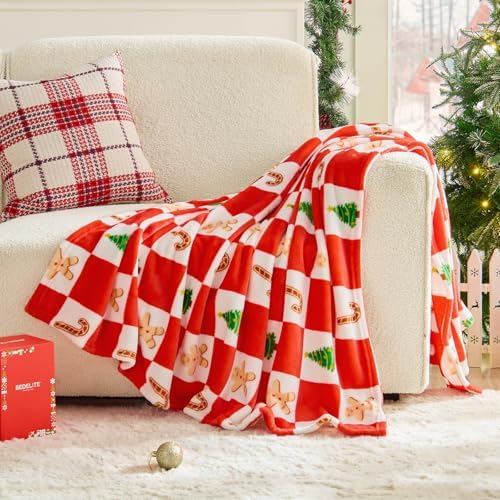 BEDELITE Checkered Christmas Twin Blanket for Decor & Gift, 60"x80" - Image 4