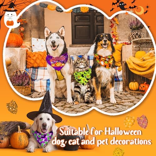 120Pcs Halloween Dog Bandanas Bulk Autumn Dog Scarves Pet Grooming Bandanas - Image 6