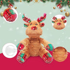 Christmas Squeaky Dog Toys, Stuffed Large Dog Toys to Keep Them Busy, Interactive Plush Chew Toys with Crinkle Paper, Tough Pet Animal Toys for Small Medium Large (Red D) - Image 2