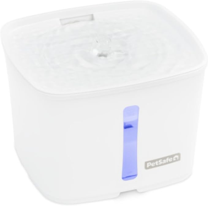 PetSafe Viva Pet Fountain - Encourages Healthy Hydration - Automatic Water Dispenser with Double Filtration - Ultra Quiet Water Fountain - Easy to Assemble & Clean - Stainless Steel - 64 oz | Whisper-Quiet Pump Encourages Hydration, BPA-Free, Dishwashe...