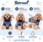 Dog Sweater for Medium Dogs Girl Boy Winter, Dog Clothes, Blue, L - Image 5