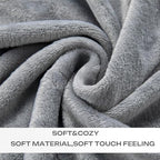 Grey Fleece Plush Throw Blanket 60"x80"for Couch Sofa Fuzzy Cozy Flannel - Image 5
