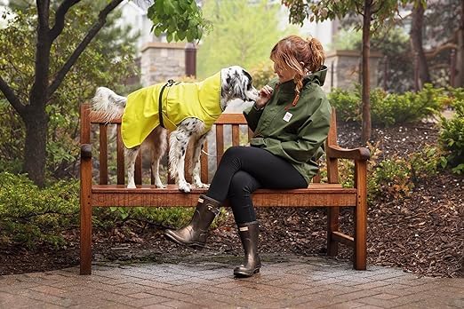 Goldpaw Rainpaw Waterproof Dog Raincoat - Durable Dog Rain Jacket for Small Dogs - Easy to Wear, Adjustable, Premium Pet Outerwear - Made in The USA - Machine Washable - Black Bean - Size 10