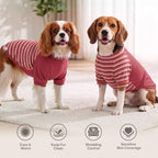 KYEESE 2Pack Waffle Dog Christmas Shirt for Small Dog Sweater with Sleeves - Image 2
