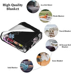 Sugar Skull Throw Blanket, Lightweight All Seasons Skull Flower Fleece Blanket for Women Girl, Black Warm Fuzzy Blanket for Bed Couch Sofa (40"x 50") - Image 7