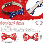 Sanwuta 60 Pieces Christmas Collar Dog Bow Ties Bulk Christmas Pet Bows Collar Attachment with Elastic Bands Holiday Dog Cat Collar Accessories - Image 3