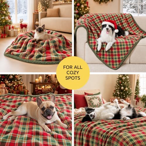 Luciphia Waterproof Blanket for Large Dog, Reversible Sherpa Couch Cover - Image 4