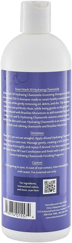 Chris Christensen Smartwash50 Hydrating Blend Ultra Concentrated Dog Shampoo, Makes Up to 50 Bottles, Groom Like A Professional, Delightfully Fragranced, Suitable for All Coats, Made in USA, 16 Oz