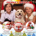 Civaner 36 Pcs Christmas Dog Toys Bulk, 2.5 Inch Squeaky Tennis Balls Santa - Image 3