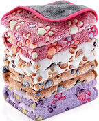 Reginary 4 Pcs Guinea Pig Fleece Cage Liners, Paw Print, 35 x 24 Inch by Reginary