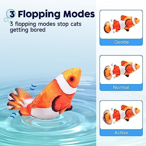 Potaroma Cat Toys Flopping Fish with SilverVine and Catnip - Image 3