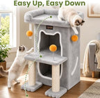 Small Cat Tree Tower Scratching Post for Indoor Cats Large Adult - Image 6