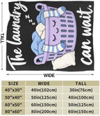 Sleepy Laundry Basket Blanket Throw Gift for Girls Women 80"X60" - Image 7