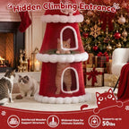 LUCKLIFE 59" Christmas Cat Tree,Multi-Level Condo Tower - Image 4