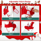 BWOGUE Santa Dog Costume, Dog Christmas Outfit, Riding Pet Costume, Size M - Image 6