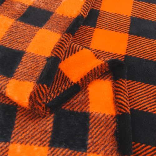 BEDELITE Halloween Twin Blanket for Decor & Gift, Orange & Black, 60"x80" - Image 6