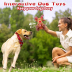 Christmas Dog Toys, Squeaky Dog Toys with Crinkle Paper, Interactive Plush Puppy Chew Toys, Cute Reindeer Dog Funny Toys, Dog Gifts for Small, Medium, Large Breed - Image 7