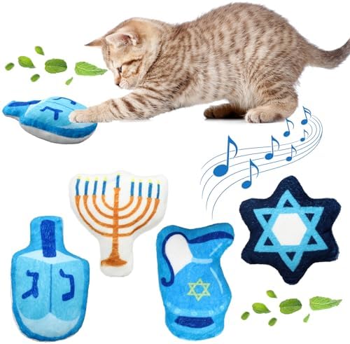 Soulchen Hanukkah Style 4 Pcs Catnip Silvervine Cat Toys Chew by Soulchen