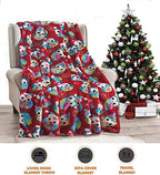 Elegant Comfort Luxury Velvet Super Soft Christmas Prints Fleece Blanket-Holiday Theme Home Décor Fuzzy Warm and Cozy Throws for Winter Bedding, Couch and Gift, 50 x 60 inch, Owl - Image 3