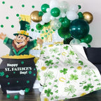 Greens Clovers St. Patrick's Day Blanket, Ireland Lucky Shamrock Throw Blanket, Gold Coin Horseshoe Fleece Blanket, Lightweight Soft Warm Flannel Blanket for Couch Sofa Chair, 50 x 60 Inch - Image 4