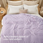 Bedsure Soft King Size Blankets for Bed Lavender Fog 108"x90" - Image 3