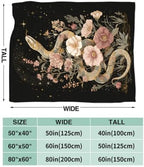Golden Snake Blanket Snake Throw Stuff Gifts for Girls 60"x50" - Image 2