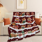 Christmas Fox Throw Blanket Snowy Woodland Holiday Gifts 50''x60'' - Image 4