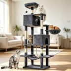 DUMOS 66 Inch Large Cat Tree Tower with Scratching Posts, Multi Level by DumosLifestyle