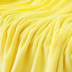 Yellow Fleece Plush Throw Blanket 90"x90"for Couch Sofa Fuzzy Cozy Flannel - Image 6