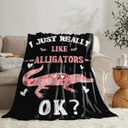 Crocodile Blanket for Girls Women Boys Men Adults Kids Soft Cozy Fleece Reptiles Alligator Throw Blankets Gifts Warm Flannel Plush Lightweight Decor for Couch Bed Sofa 80"X60" - Image 4