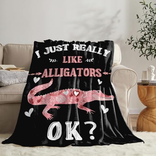 Crocodile Blanket for Girls Women Boys Men Adults Kids Soft Cozy Fleece Reptiles Alligator Throw Blankets Gifts Warm Flannel Plush Lightweight Decor for Couch Bed Sofa 80"X60" - Image 4