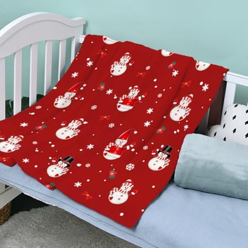 Christmas Snowman Print Baby Blanket Food Blanket Gifts Super Soft Swaddle Toddler Blanket, Newborn, Infant Nursery Blanket for Stroller, Crib XS 30x40 in for Pet/Toddler - Image 4