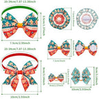 120PCS Christmas Dog Bows Bulk 20PCS Bowties with Adjustable Collar 40PCS Hair Bows 60PCS Flowers and Bowties Attachments for Girl Female Boy Male Dogs Grooming Accessories - Image 2