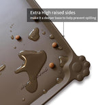Hoki Found XX-Large Silicone Pet Food Mats Tray - Non Slip Pet Dog Cat Bowl Mats Placemat - Dog Pet Cat Feeding Mat - Waterproof Dog Cat Food Mats -Pet Water Mats for Carpet - Coffee