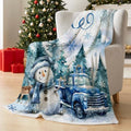 Snowman Christmas Throw Blanket for Couch Bed Soft Cozy Gifts by CusugbasoHomeDecor