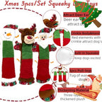 3PCS Christmas Dog Squeaky Toys, Interactive Plush with Crinkle - Image 2
