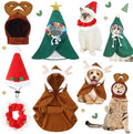 Aliceset 4 Pcs Christmas Cat Costume Reindeer Hat Cape for Cat Puppy by Aliceset